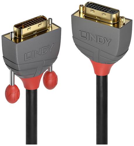 LINDY Anschlusskabel DVI-D 24+1pol. Stecker, DVI-I 24+5pol. Buchse 2.00m Schwarz 36232 DVI-Kabel von Lindy