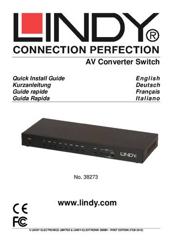 LINDY Av Conversion Switch und Splitter von Lindy