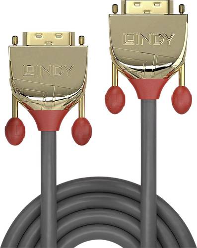 LINDY DVI Anschlusskabel DVI-D 18+1pol. Stecker, DVI-D 18+1pol. Stecker 10.00m Grau 36215 DVI-Kabel von Lindy