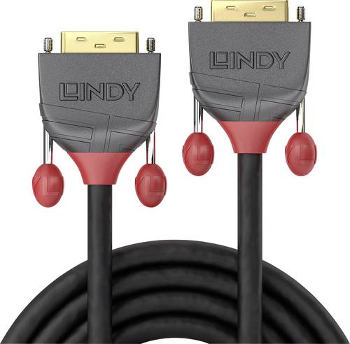 LINDY DVI Anschlusskabel DVI-D 18+1pol. Stecker, DVI-D 18+1pol. Stecker 10.00m Schwarz 36240 DVI-Kab von Lindy