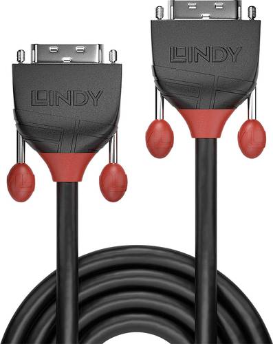 LINDY DVI Anschlusskabel DVI-D 18+1pol. Stecker, DVI-D 18+1pol. Stecker 2.00m Schwarz 36256 DVI-Kabe von Lindy