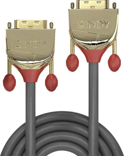 LINDY DVI Anschlusskabel DVI-D 24+1pol. Stecker, DVI-D 24+1pol. Stecker 10.00m Gold 36206 DVI-Kabel von Lindy