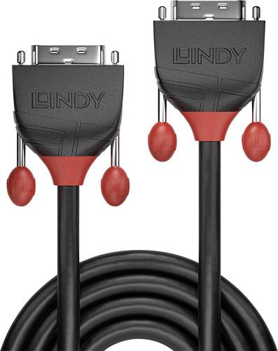 LINDY DVI Anschlusskabel DVI-D 24+1pol. Stecker, DVI-D 24+1pol. Stecker 3.00m Schwarz 36253 DVI-Kabe von Lindy