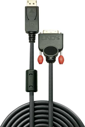 LINDY DisplayPort / DVI Adapterkabel DisplayPort Stecker, DVI-D 24+1pol. Stecker 1.00m Schwarz 41490 von Lindy