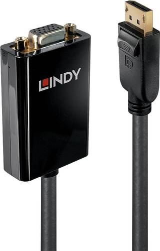 LINDY DisplayPort / VGA Adapterkabel DisplayPort Stecker, VGA 15pol. Buchse 0.15m Schwarz 41006 Disp von Lindy