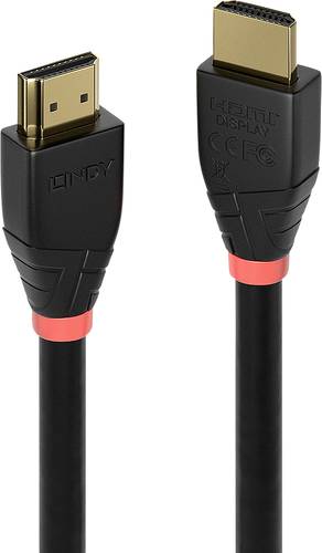 LINDY HDMI Anschlusskabel HDMI-A Stecker, HDMI-A Stecker 10.00m Schwarz 41071 vergoldete Steckkontak von Lindy