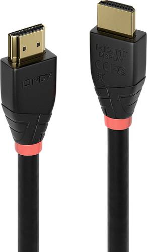 LINDY HDMI Anschlusskabel HDMI-A Stecker, HDMI-A Stecker 15.00m Schwarz 41072 vergoldete Steckkontak von Lindy