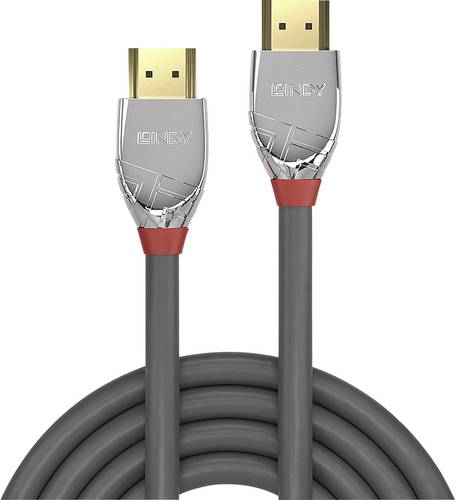 LINDY HDMI Anschlusskabel HDMI-A Stecker, HDMI-A Stecker 5.00m Grau 37874 HDMI-Kabel von Lindy