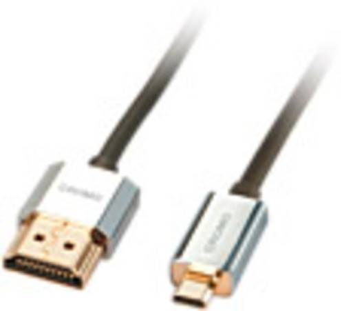 LINDY HDMI Anschlusskabel HDMI-A Stecker, HDMI-Micro-D Stecker 0.50m Grau 41680 High Speed-HDMI mit von Lindy
