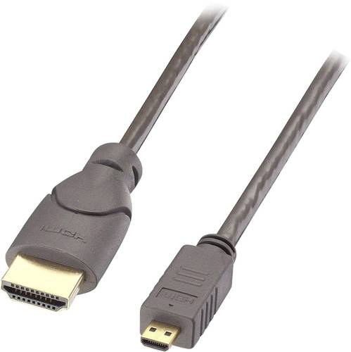 LINDY HDMI Anschlusskabel HDMI-A Stecker, HDMI-Micro-D Stecker 0.50m Schwarz 41350 HDMI-Kabel von Lindy