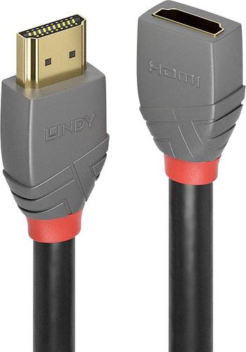 LINDY HDMI Verlängerungskabel HDMI-A Stecker, HDMI-A Buchse 2.00m Anthrazit, Schwarz, Rot 36477 ver von Lindy