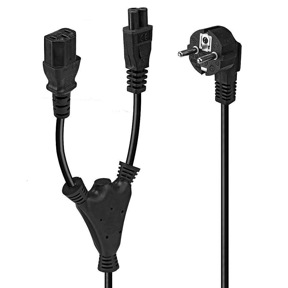 LINDY IEC-Y-Netzkabel an IEC C13 & C5 Schukostecker/C13 2m LINDY IEC-Y-Netzkabel an IEC C13 & C5 Schukostecker/C13 2m von Lindy