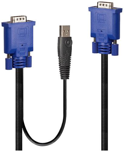 LINDY KVM Adapter [1x VGA - 1x VGA, USB-A] 1.00m Schwarz, Blau von Lindy