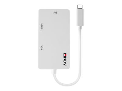LINDY Konverter USB 3.1 Typ C auf 3 Displays HDMI DVI VGA von Lindy