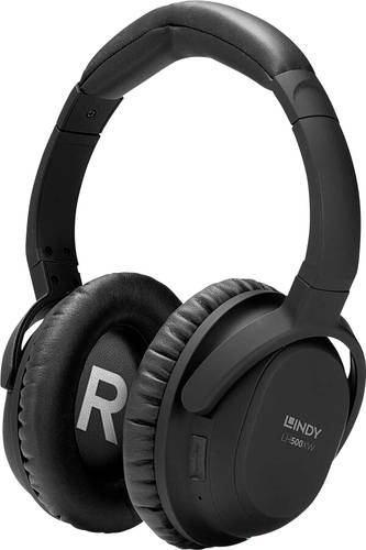 LINDY LH500XW Over Ear Kopfhörer Bluetooth®, kabelgebunden Schwarz Noise Cancelling Headset, Lauts von Lindy
