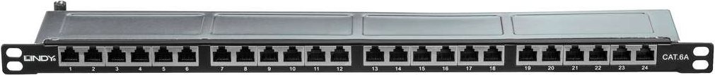 LINDY - Patch Panel - RJ-45 X 24 - Schwarz - 0,5U (25884) von Lindy