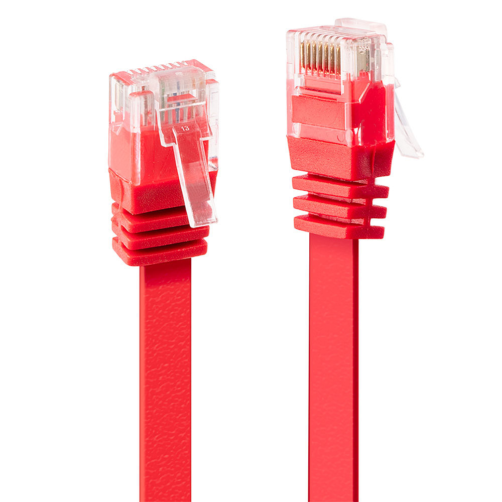 LINDY Patchkabel Cat6 Flachband ungeschirmt rot 5.00m LINDY Patchkabel Cat6 Flachband ungeschirmt rot 5.00m von Lindy