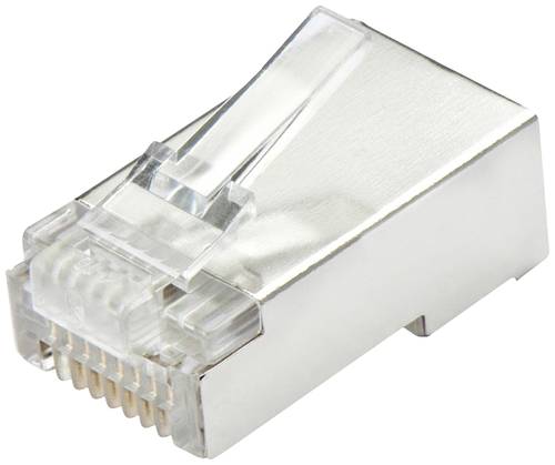 LINDY RJ45 Stecker STP Cat.5e 62406 Stecker, gerade Polzahl 8 Transparent 10St. von Lindy