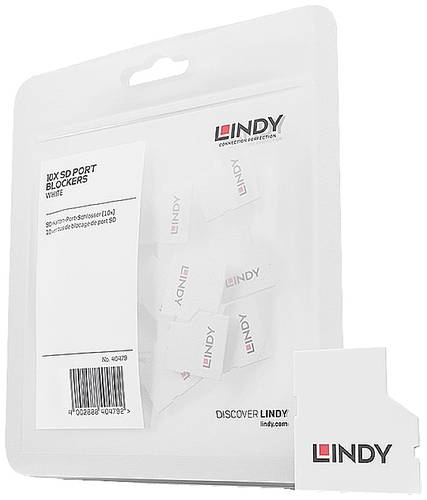 LINDY SD Port Schloss 10er Set Weiß ohne Schlüssel 40479 von Lindy