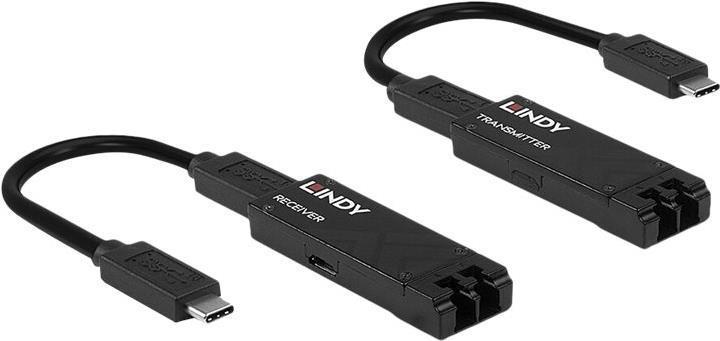 LINDY - Sender und Empfänger - USB-Erweiterung - USB 3.2 Gen 2 - über Glasfaser - bis zu 100 m - Sonderposten von Lindy