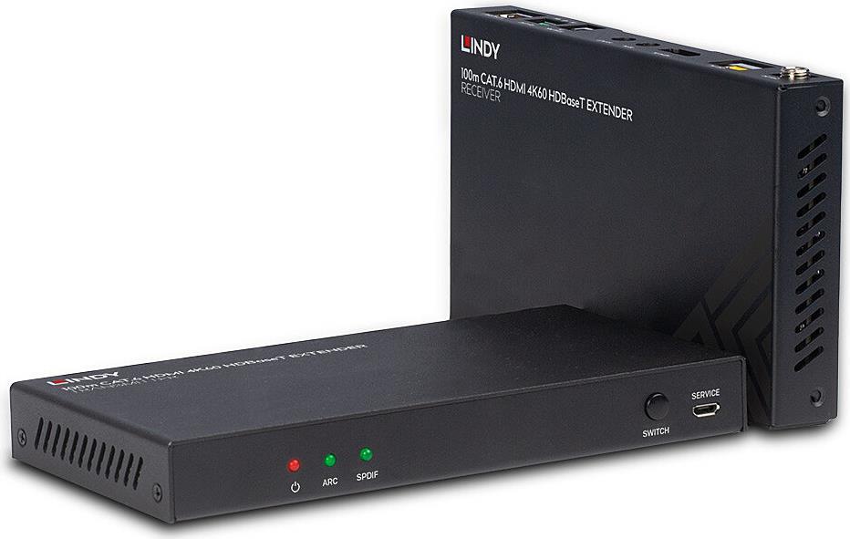 LINDY - Sender und Empfänger - Video-, Audio-, Infrarot- und serielle Erweiterung - HDMI, HDBaseT - über CAT 6 - bis zu 100 m (38340) von Lindy