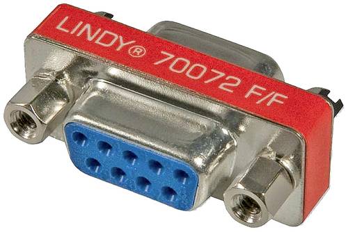LINDY Seriell Adapter [1x D-SUB-Buchse 9pol. - 1x D-SUB-Buchse 9pol.] Rot von Lindy