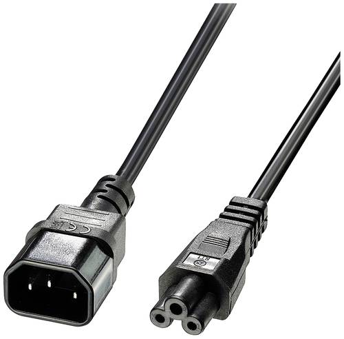 LINDY Strom Anschlusskabel [1x IEC-Stecker - 1x IEC-Stecker] 2m Schwarz von Lindy