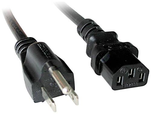 LINDY Strom Anschlusskabel [1x USA-Stecker - 1x Kaltgeräte-Buchse C13] 5.00m Schwarz von Lindy