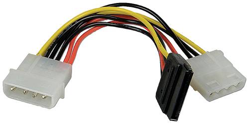 LINDY Strom Y-Adapter [1x IDE-Strom-Stecker 4pol. - 1x SATA-Strom-Buchse 15pol.] 0.15m Mehrfarbig von Lindy