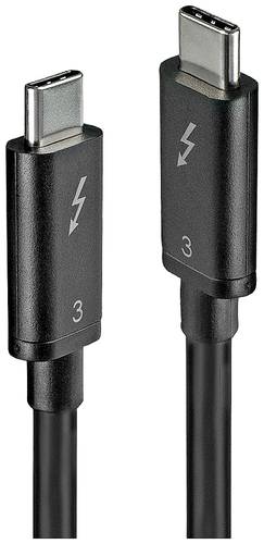 LINDY Thunderbolt™-Kabel Thunderbolt™ 3 USB-C® Stecker, USB-C® Stecker 0.80m Schwarz 41558 von Lindy