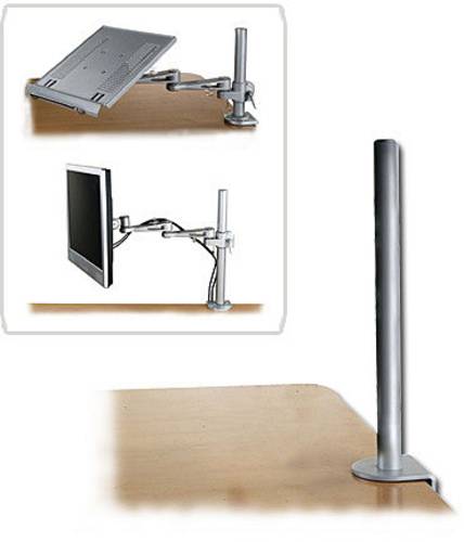 LINDY Tischhalterung 450mm Modular 1fach Monitor-Tischhalterung Silber von Lindy