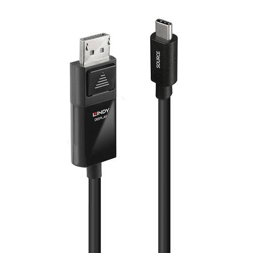 LINDY USB-C®-Displaykabel USB-C® Stecker, DisplayPort Stecker 2.00m Schwarz 43342 von Lindy