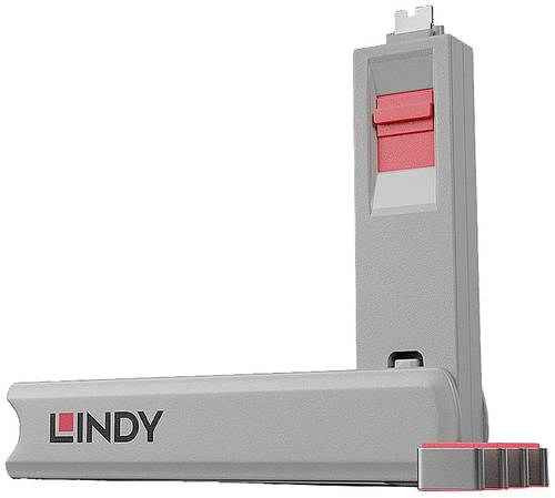 LINDY USB-C® Port Schloss 4er Set Pink inkl. 1 Schlüssel 40425 von Lindy