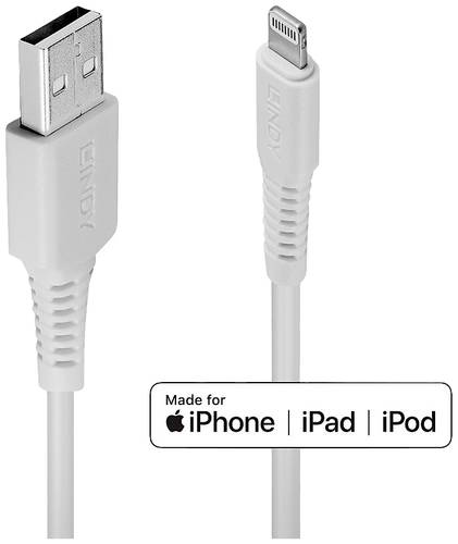 LINDY USB-Kabel USB 2.0 USB-A Stecker, Apple Lightning Stecker 0.50m Weiß 31325 von Lindy