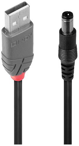 LINDY USB-Kabel USB 2.0 USB-A Stecker, DC Stecker 5,5mm 1.50m Schwarz 70267 von Lindy