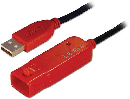 LINDY USB-Kabel USB 2.0 USB-A Stecker, USB-A Buchse 12.00m Schwarz 42782 von Lindy