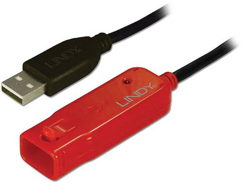 LINDY USB-Kabel USB 2.0 USB-A Stecker, USB-A Buchse 8.00m Schwarz 42780 von Lindy