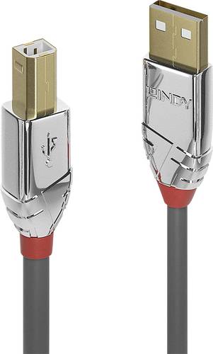 LINDY USB-Kabel USB 2.0 USB-A Stecker, USB-B Stecker 1.00m Grau 36641 von Lindy
