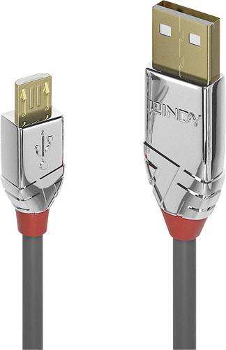 LINDY USB-Kabel USB 2.0 USB-A Stecker, USB-Micro-B Stecker 5.00m Grau 36654 von Lindy