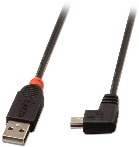 LINDY USB-Kabel USB 2.0 USB-A Stecker, USB-Mini-B Stecker 1.00m Schwarz 31971 von Lindy