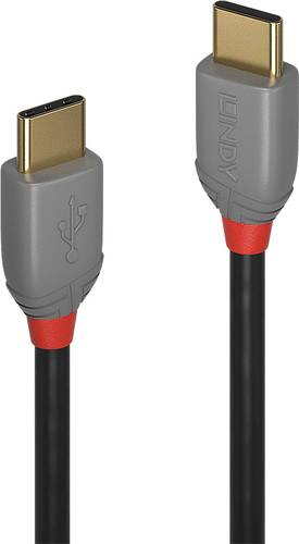 LINDY USB-Kabel USB 2.0 USB-C® Stecker, USB-C® Stecker 2.00m Schwarz 36872 von Lindy