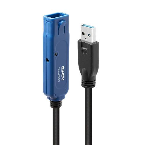 LINDY USB-Kabel USB 3.2 Gen1 (USB 3.0 / USB 3.1 Gen1) USB-A Stecker, USB-A Buchse 20.00m Schwarz 433 von Lindy