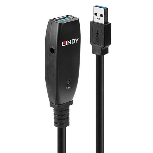 LINDY USB-Kabel USB 3.2 Gen1 (USB 3.0 / USB 3.1 Gen1) USB-A Stecker, USB-A Buchse 3.00m Schwarz 4335 von Lindy