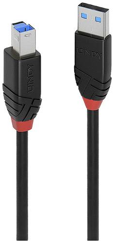 LINDY USB-Kabel USB 3.2 Gen1 (USB 3.0 / USB 3.1 Gen1) USB-A Stecker, USB-B Stecker 10.00m Schwarz 43 von Lindy