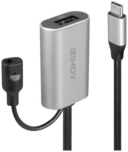 LINDY USB-Kabel USB 3.2 Gen1 (USB 3.0 / USB 3.1 Gen1) USB-C® Stecker, USB-A Buchse 5.00m Schwarz, G von Lindy