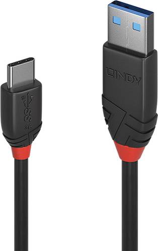 LINDY USB-Kabel USB 3.2 Gen1 (USB 3.0 / USB 3.1 Gen1) USB-C® Stecker, USB-A Stecker 1.00m Schwarz 3 von Lindy