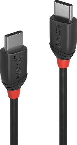 LINDY USB-Kabel USB 3.2 Gen2x2 USB-C® Stecker, USB-C® Stecker 1.00m Schwarz beidseitig verwendbare von Lindy
