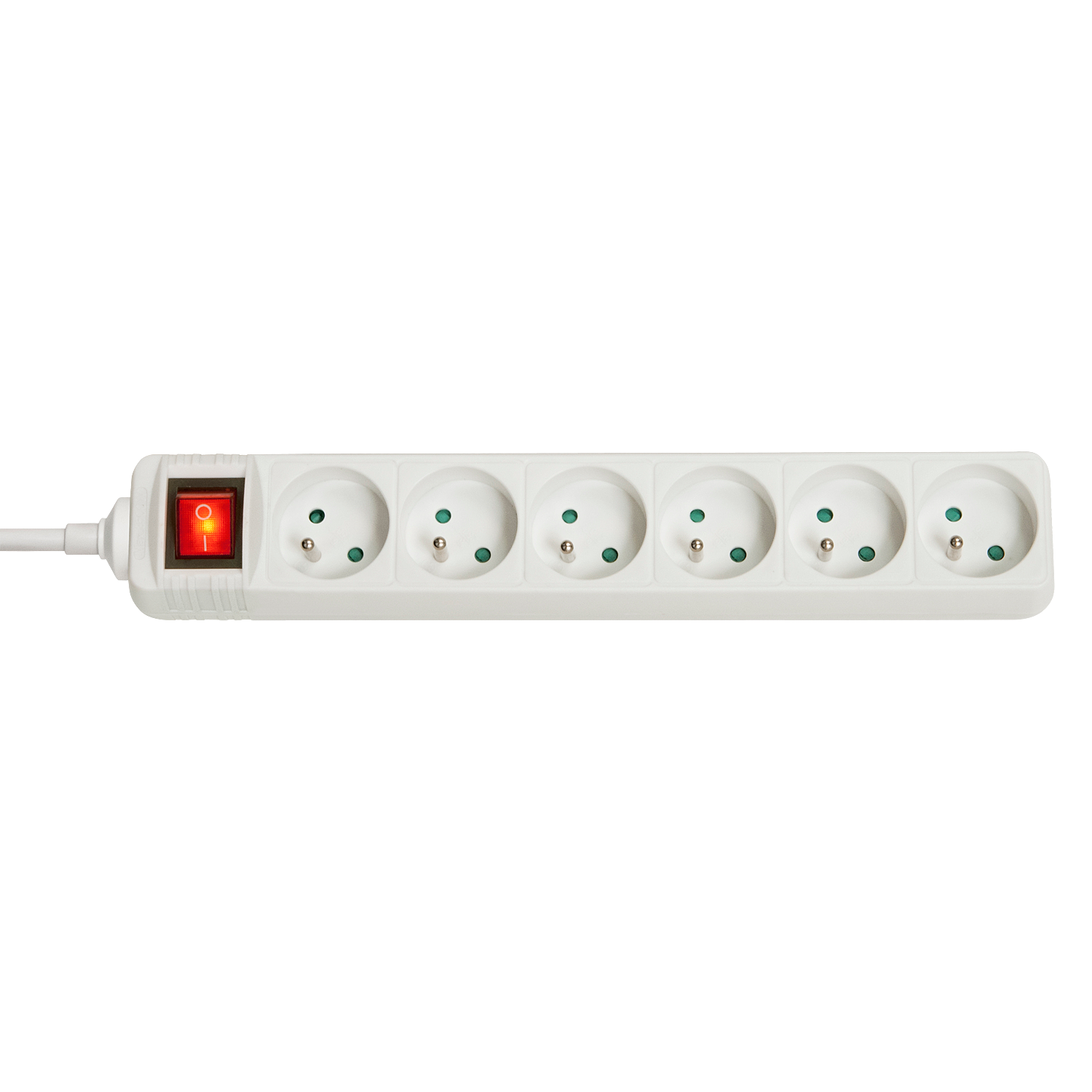 LINDY - Verlängerungsschnur - Wechselstrom 230 V - 3680 Watt - Ausgangsbuchsen: 6 - 1,4m - Frankreich - weiß (73126) von Lindy