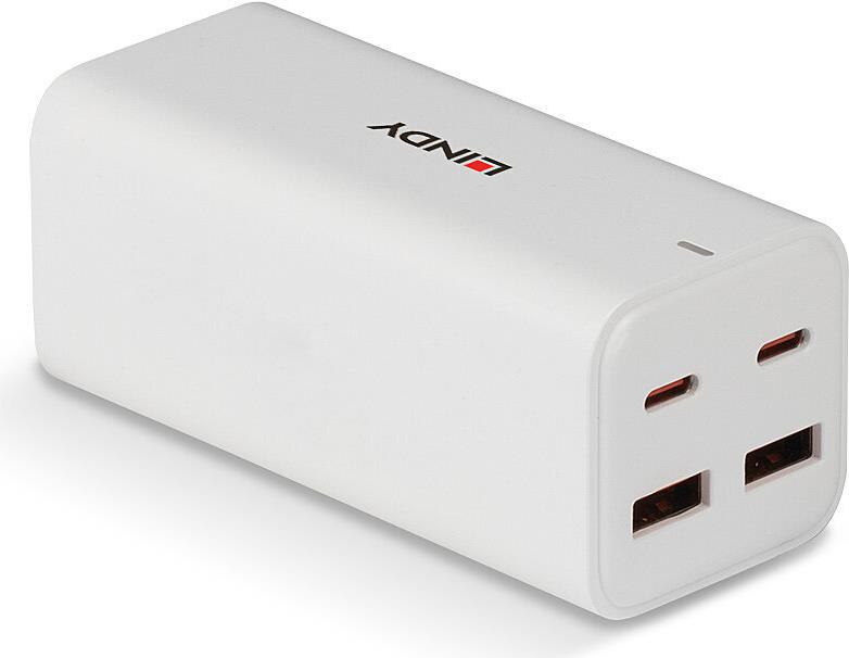 Lindy 100W 4-Port USB GaN Fast Charger Multiport-Ladegerät (73441) (73441) von Lindy