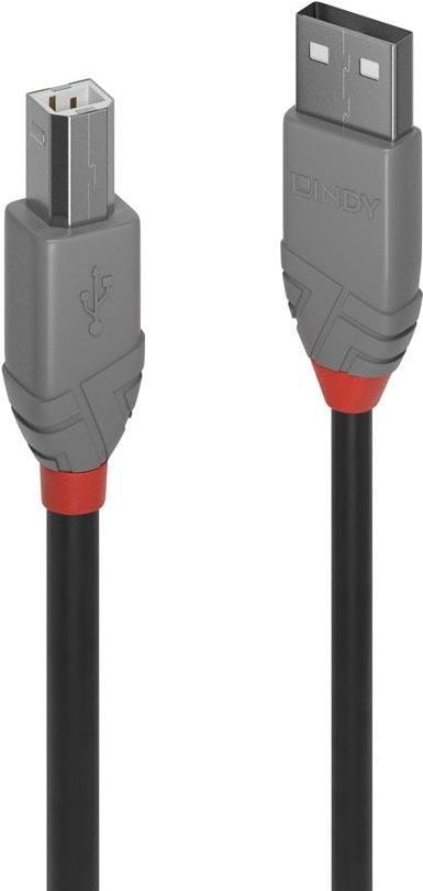 Lindy 10m USB 2.0 Typ A an B Kabel, Anthra Line USB Typ A Stecker an B Stecker (36677) von Lindy